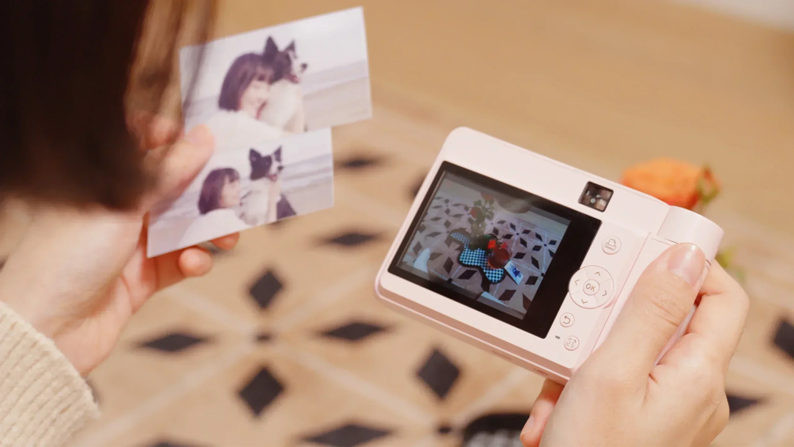 GlowMartHPRT Z1 Mini Portable Wireless Zink Instant Pocket Color Printer Mini 300DPI Travel Life AR Photo Color Picture