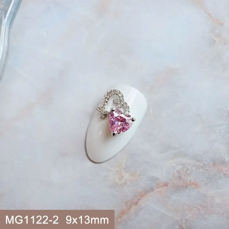 10 teile/los Silber Bogen Mond Stern Quaste Zirkon Kristalle Metall Nägel Schmuck Dekorationen Nail Art Zubehör Charms Teile Lieferungen – Detail 19