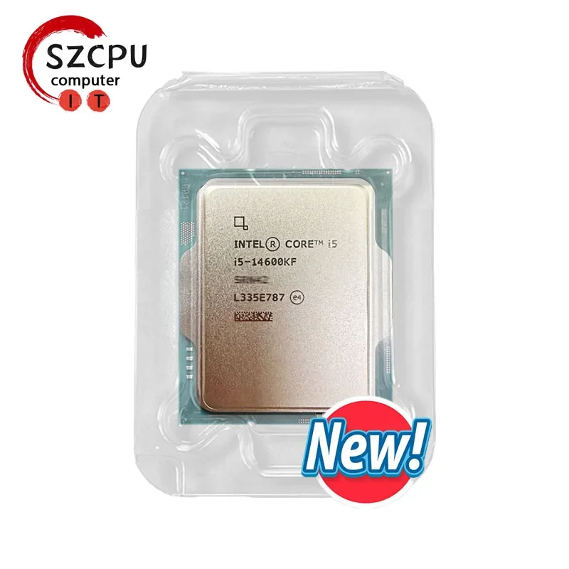 thumbnail image 1 of Intel Core i5 i5 14600KF s (14.ª generación), CPU de 14 núcleos y 20 subprocesos a 3,5 GHz, L3=24 M, 125 W, LGA 1700, nuevo pero sin disipador, 1 of 4