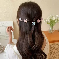1/10pcs Cute Mini Flower Hairclip Claws Women Girls Colorful Opal Hairpins Sweet Small Headdress Barrettes Accessories 5