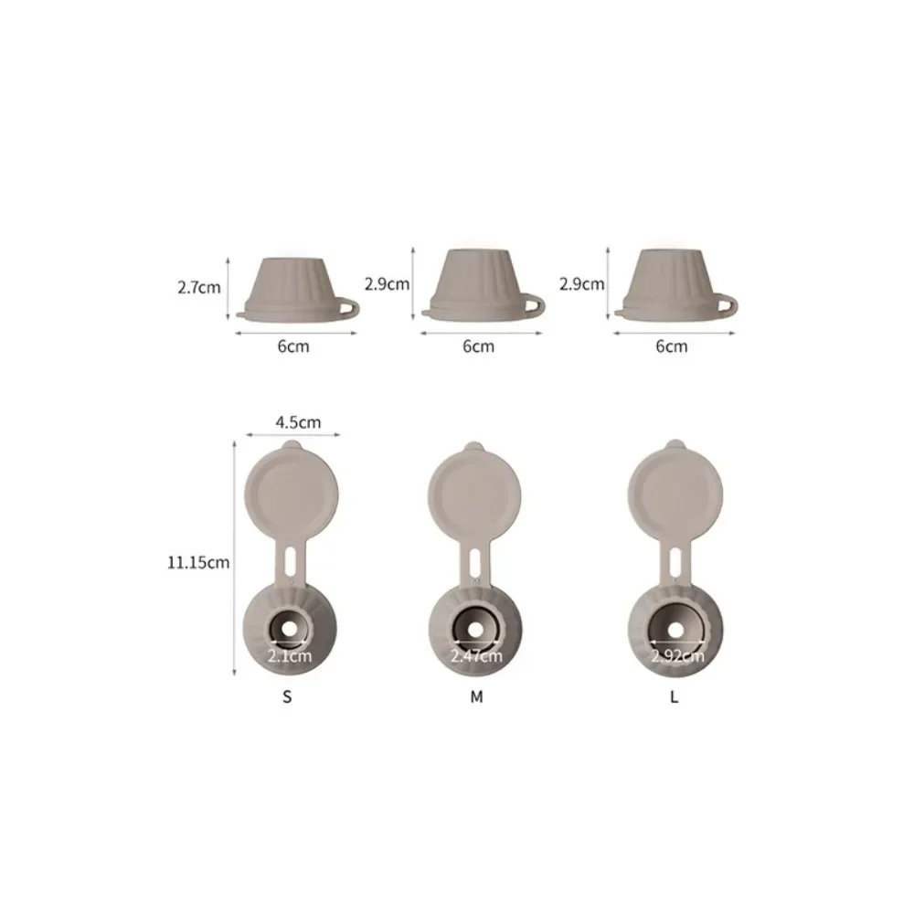 3Pcs Silicone Inverted Bottle Caps 3 Sizes Flipping Shampoo Bottles Lids Sealed Leakproof Bottles Upside Down Caps