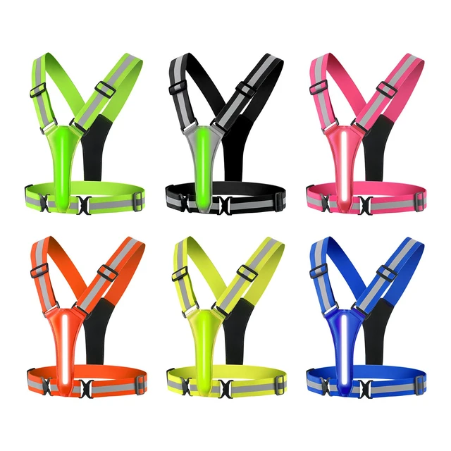 Usb Rechargeable Led Reflective Belt, High Visibility Safety Gear Led Flash  Strip, 3 Modes Safety Led Light For Running, Walking & Cycling - Fits Wome