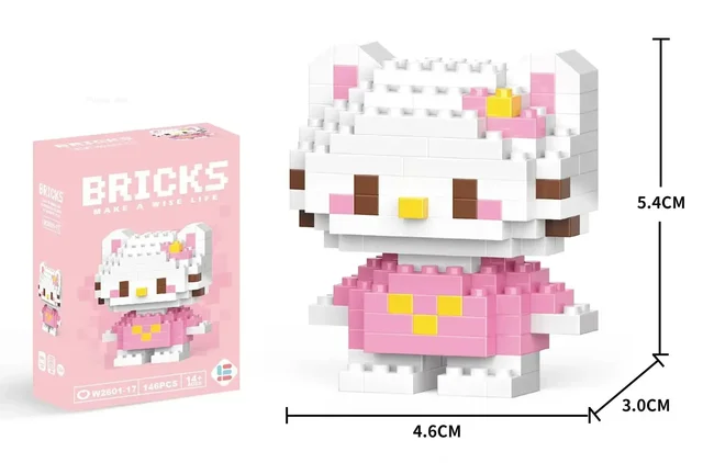 NEW Mini Super Mario Bros Figures Disney Stitch Building Blacks Cartoon Anime Pokemon Pikachu Assembled Bricks Kids Toy Gift 4