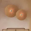 Tan Wall light Retro Japanese bamboo Wall lamp for Living Room Background bedroom Corridor handmade rattan Wall lamp 1