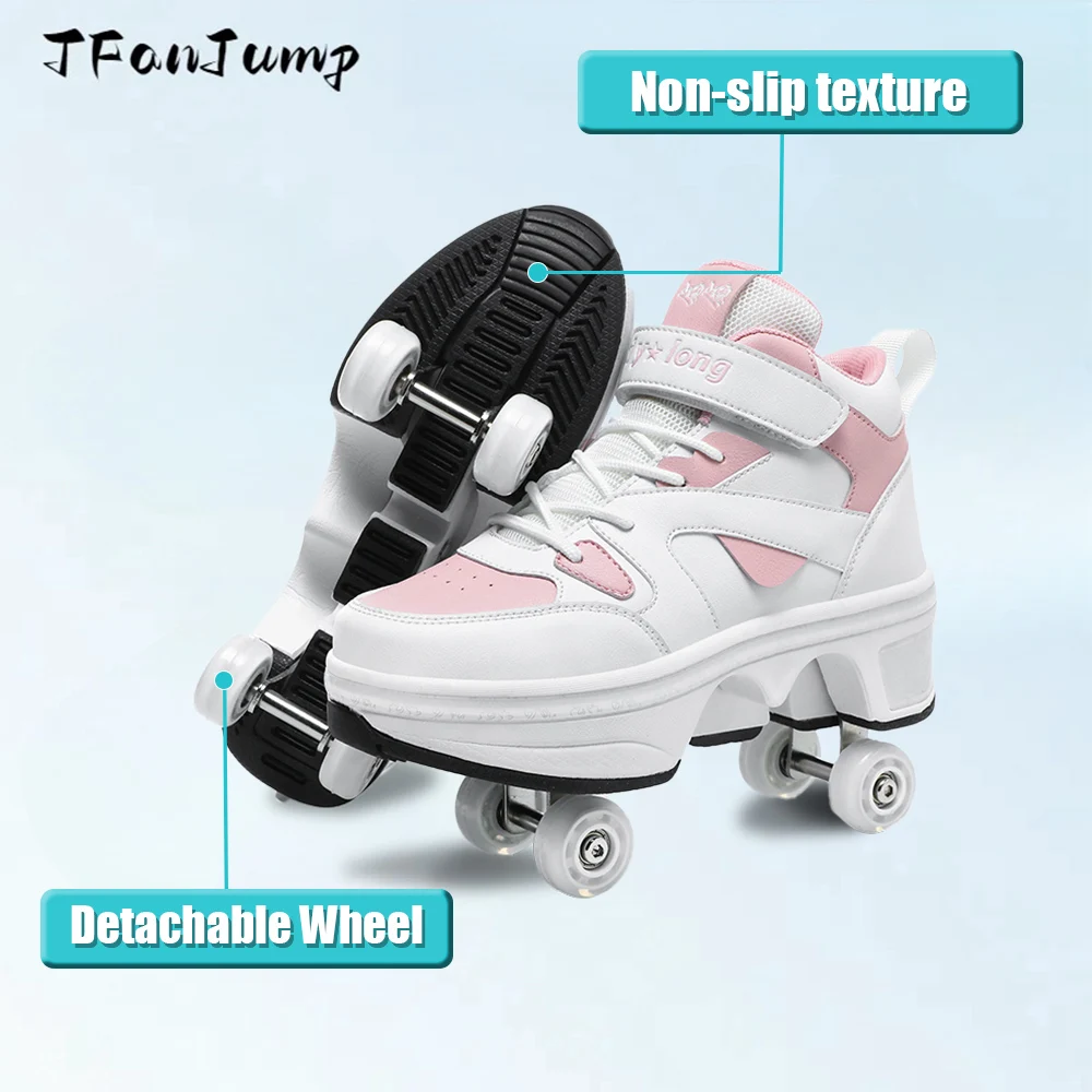 Kick Out Rolschaatsschoenen Voor Kinderen Witte Vervormingsschoenen Voor Volwassenen Unisex Buitensportschoenen Met Ledlicht,EUR37 Kick Out Rolschaatsschoenen Voor Kinderen Witte Vervormingsschoenen Voor Volwassenen Unisex Buitensportschoenen Met Ledlicht,EUR37