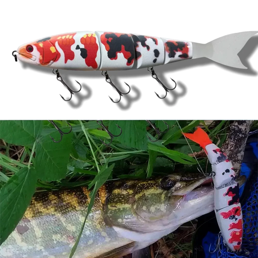 Leurre Swimbait Balam 150 von Madness, schwimmend 25g, langsam sinkend 28g, gegliederte Hardbaits für große Barsche, Hechte und Muskie
