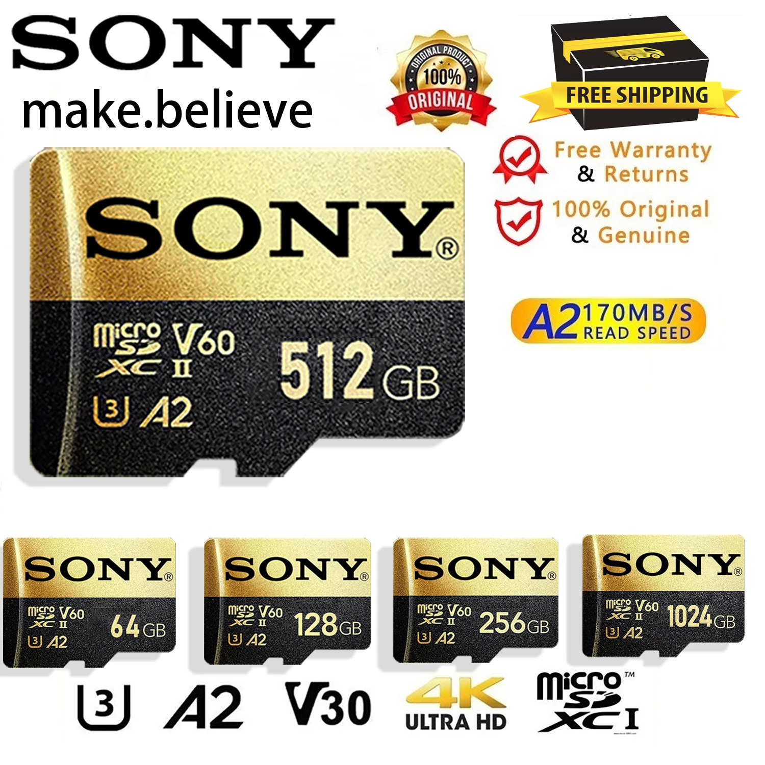  ޸ ī, ٵ ġ C10 V30, 4K ũ TF SD ī, 128GB, 256GB, 512GB, ޴ ٵ ӿ, 1TB
