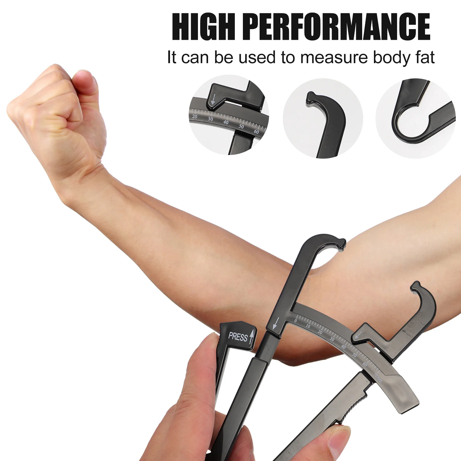 2 Pcs Fat Clip BMI Boday Tester Measurement Tape Tool Pro Tools Measurer Handheld Body Device Digital Caliper Ruler body fat caliper