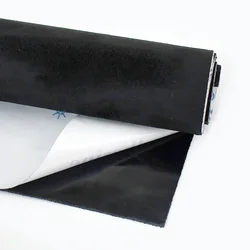 Suede Self-Adhesive Synthetic Leather Cloth for Car Interior DIY Trims (Black)