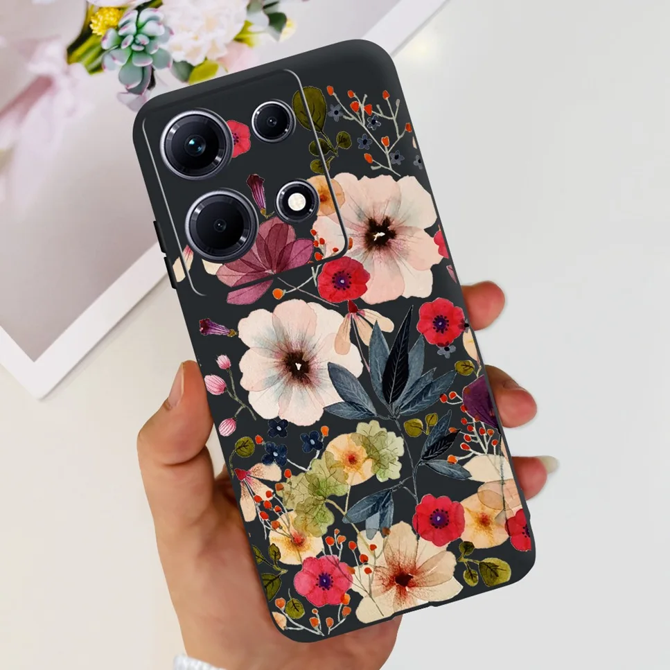 Black Silicone Cute Cat Cartoon Painted Case - Fashionable Protective Bumper Cover