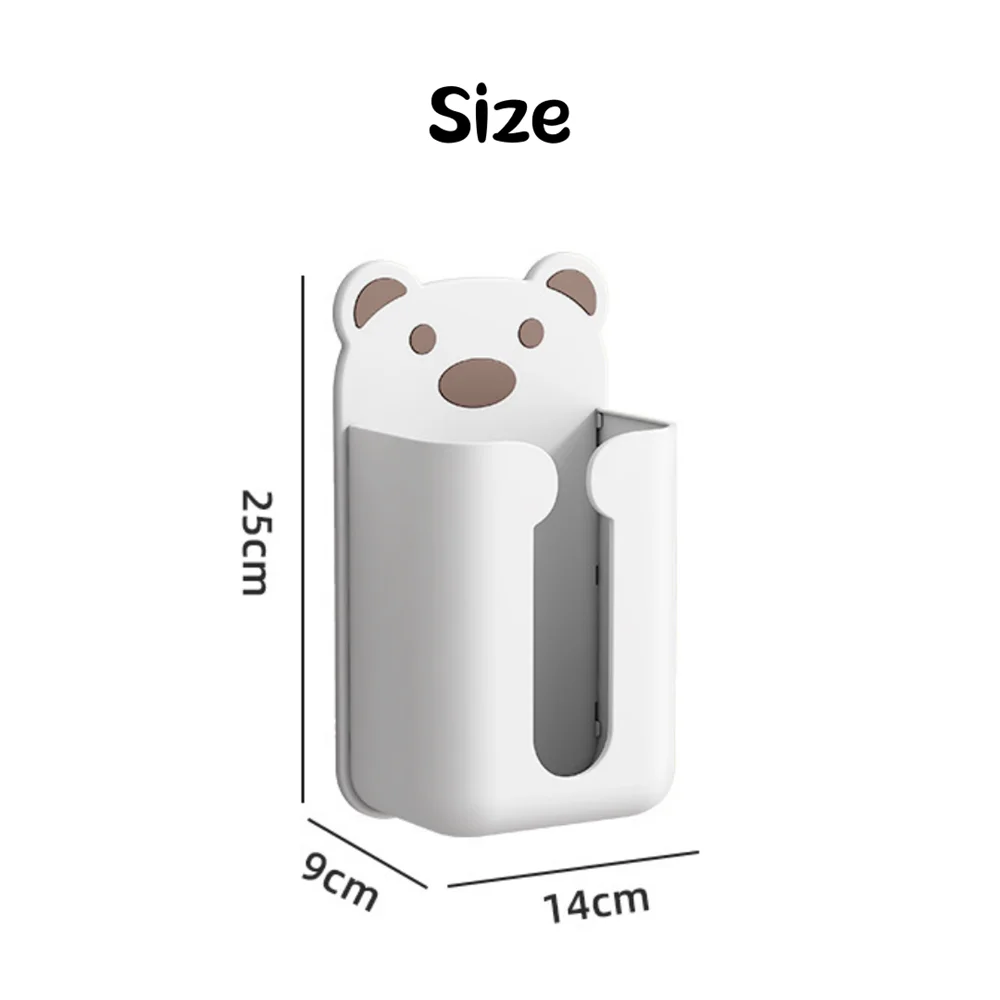 Wall Mounted Cartoon Tissue Box Waterproof Self Adhesive Napkin Holder Home Disposable Gloves Storage Case Kitchen Organizer