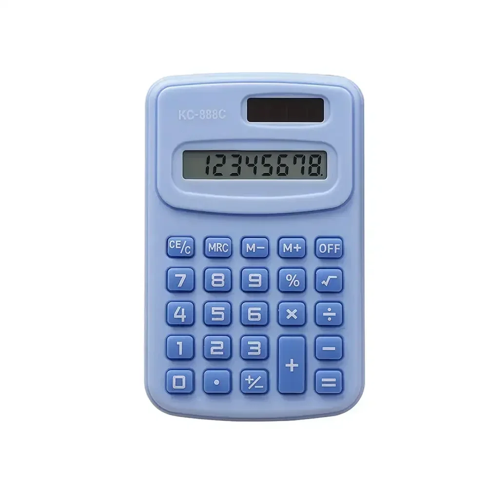 Small Solar Calculator Portable Calculator Cute 8 Digits LCD Electronic Home Office Calculator for Kid Primary School Calculator - 6