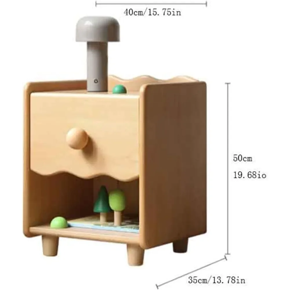 Children's bedside table, wooden modern bedroom mini storage cabinet, children's bedside table,