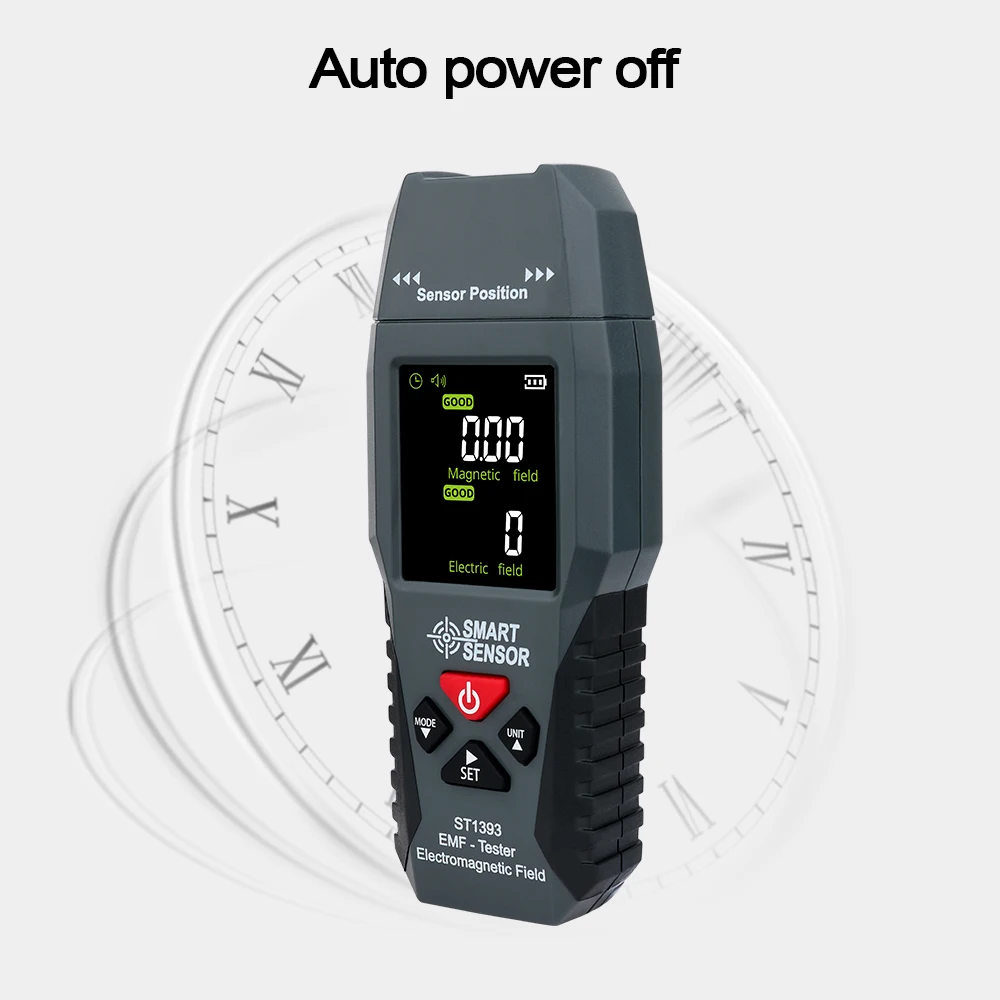 Handheld Digital EMF Meter Mini Electromagnetic Field Radiation Detector Color LCD Electric Strength Tester Home Safe