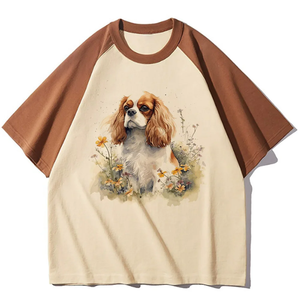Cavalier King Charles Spaniel Graphic Women's Manga Y2K T-shirt - Japanese Streetwear