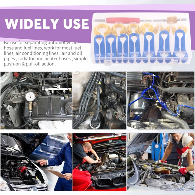 7/16pcs Remove Fuel Line Replacement Tool Auto Fuel Line Angled Disconnect Set Tool Air-conditioning Oil Pipe Quick Removal Tool 6