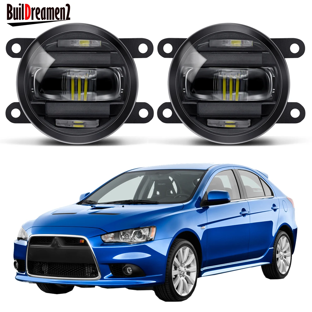 2IN1 Function LED Fog Light Assembly DRL For Mitsubishi Lancer