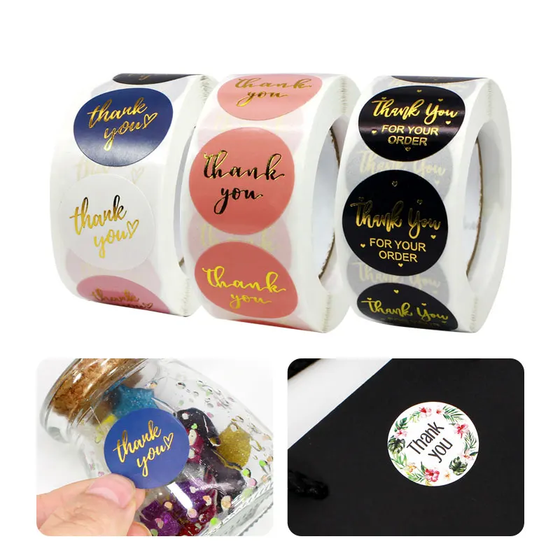 Thank you stickers 100-500pcs 1inch thank you stickers for envelope sealing stationery wedding gift Christmas