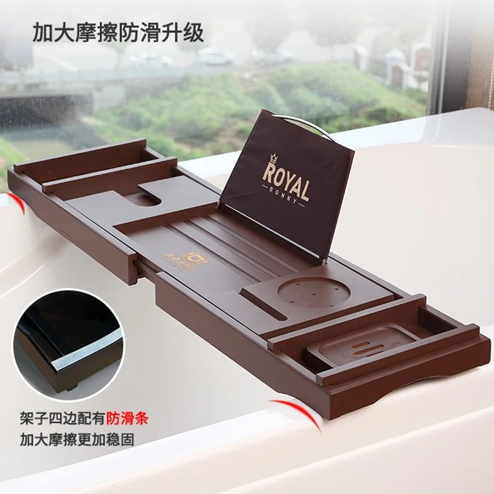 Extendable Shelf Bathtub Trays Wooden Table Storage Storage Shelf Bamboo Bathtub Trays Nordic Bandejas Organizer WW50BT
