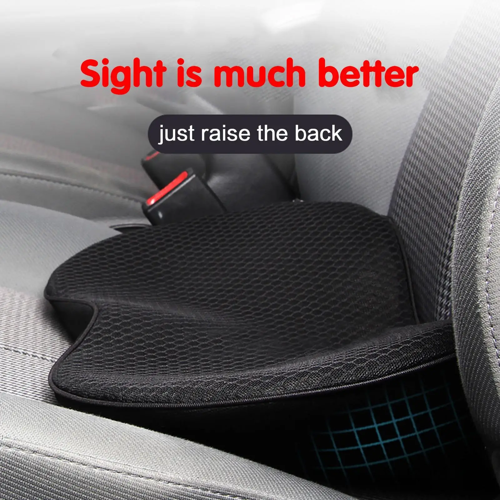 Car Seat Cushion Driver Seat Memory Foam Cushion Summer Breathable Non