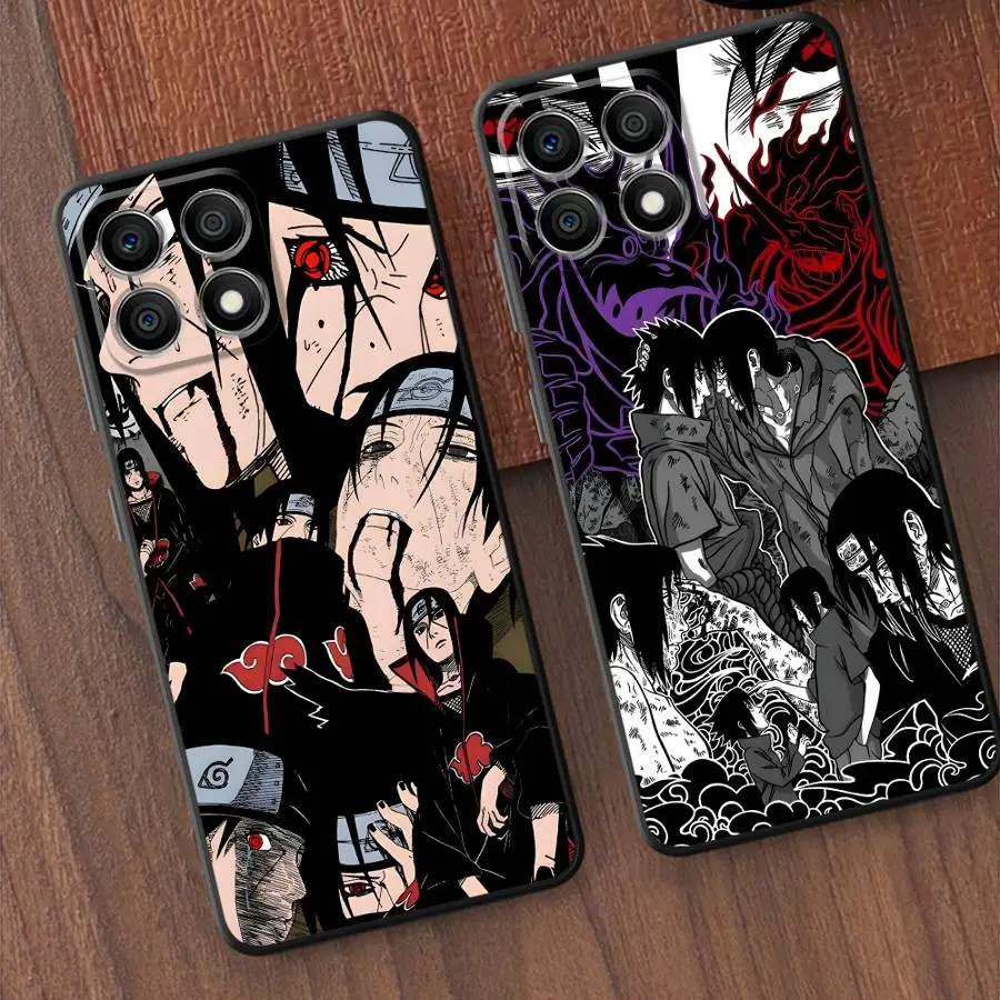 Anime Man Itachi Black Soft Phone Cover