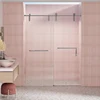 56"-60" W X 76" H Frameless Shower Door Single Sliding Shower Door 5/16" (8mm) Clear Tempered Glass Shower Door with Exp 3