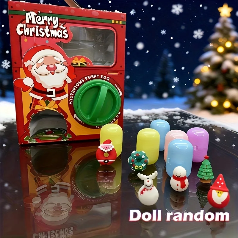 Christmas Surprise Gashapon Machine Mini Doll Claw Machine Random Blind Box Capsule Gift for Children Refill Pack Available