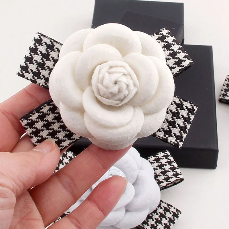 CHANEL, Jewelry, Vintage Chanel Camellia Flower Brooch Pin White