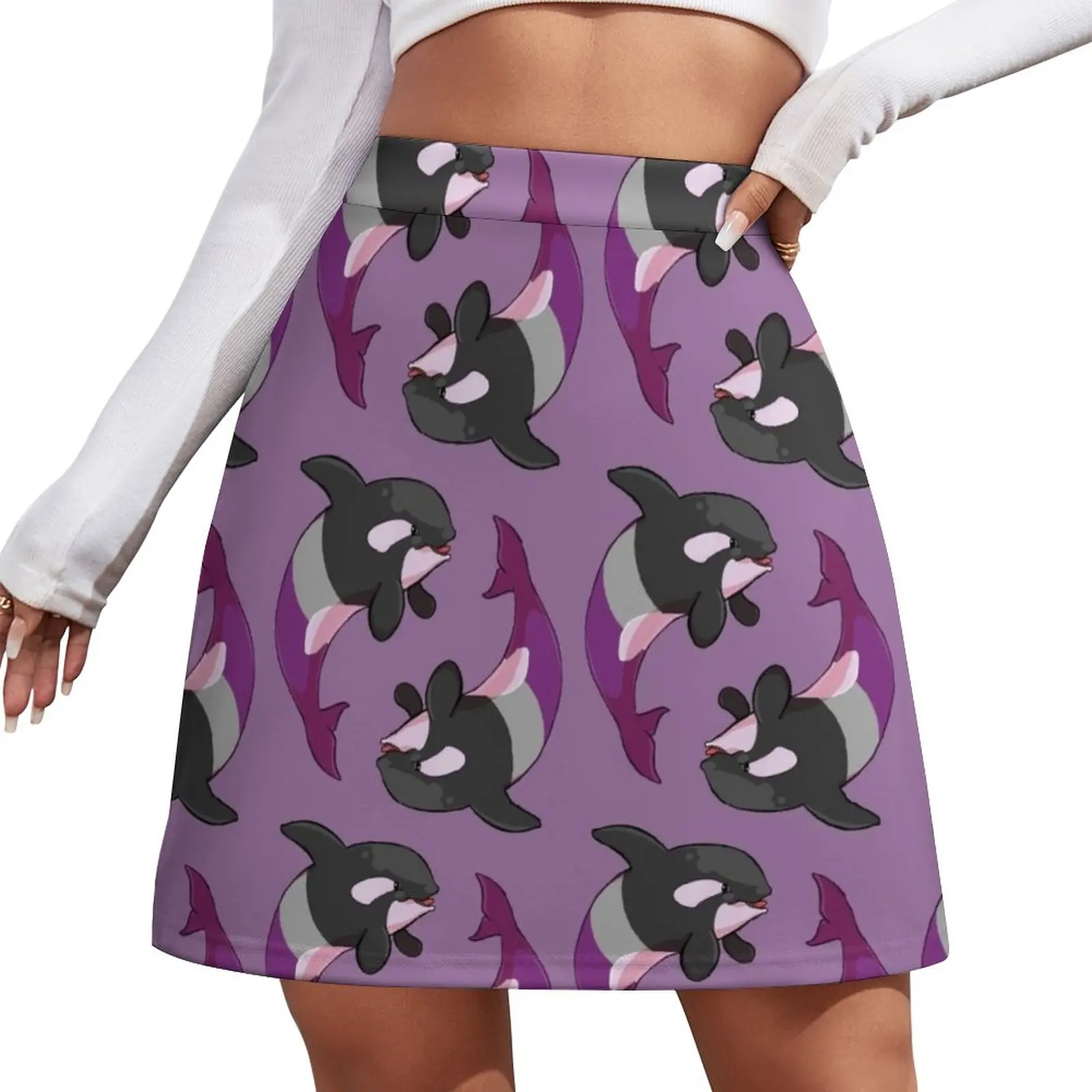 Asexuwhale - no text Mini Skirt new in clothes womans clothing women's summer dress 2024 Clothing female dragoncon holy trinity higher neck placement no text mini skirt womens skirts kpop skirts
