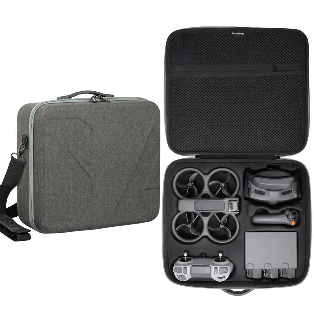 For DJI Avata 2 Storage Bag Remote Fit Controller/RC Motion/Goggles 3 Shoulder Hand Bag Shock-proof Strap Carrying Box Accessory