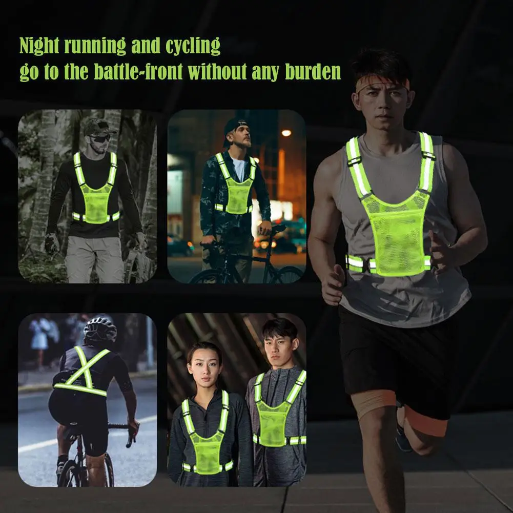 Reflective safety vest and straps With storage bag