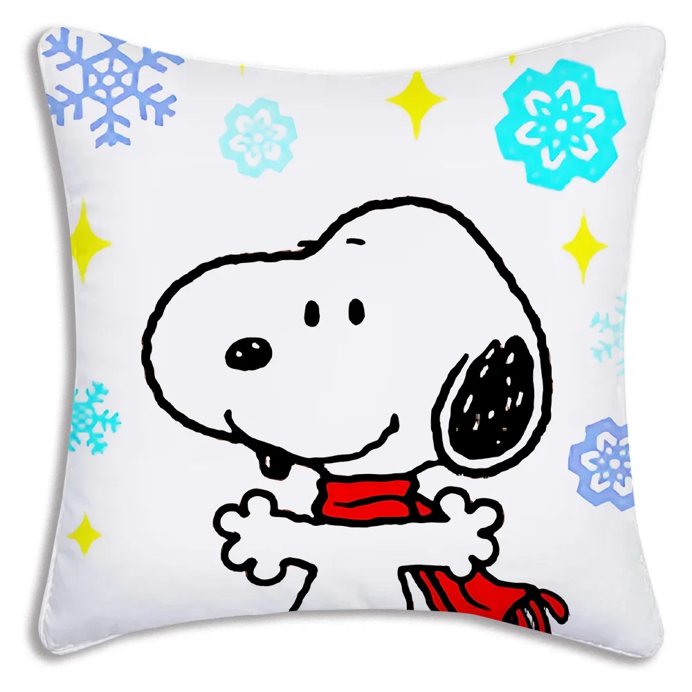 thumbnail image 1 of Fundas de almohada S-Snoopy con dibujos animados para sofá, decorativas, para el hogar, con impresión a doble cara, funda de cojín corta de felpa bonita, 1 of 5