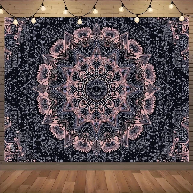1pc Bohème Mandala Tapisserie Salon Chambre Bureau Tenture Murale, Décoration de Maison Décoration de Chambre Décoration de Fête 2