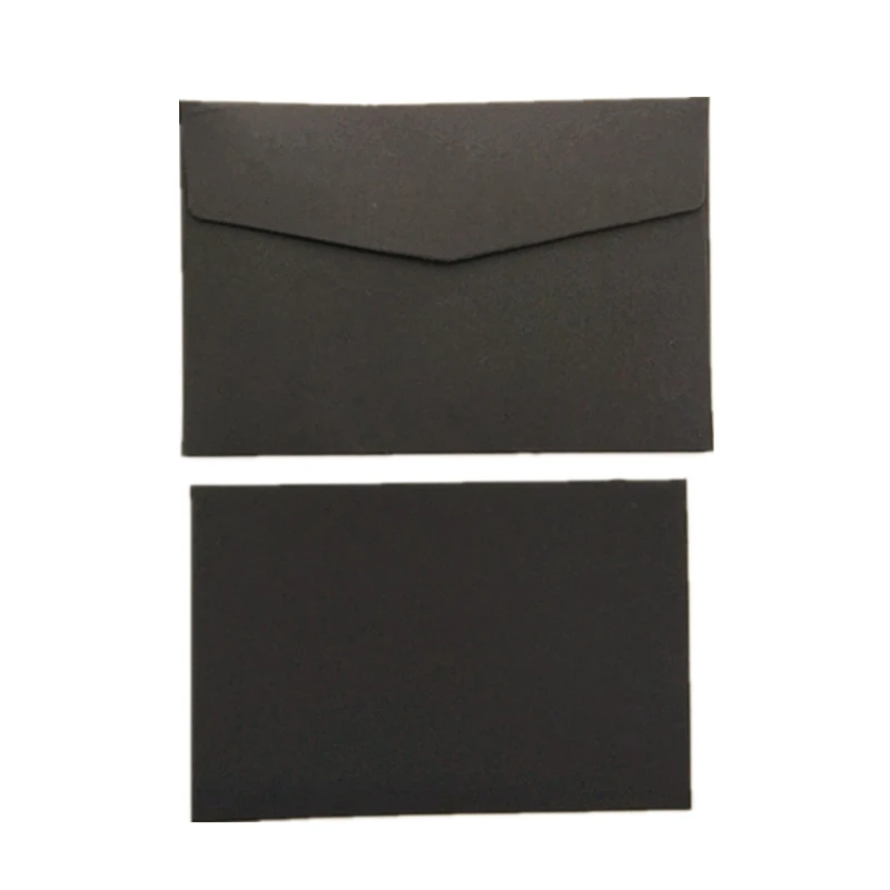 10pcs/20pcs Kraft Paper Greeting Card with Envelope Letter Paper Set Party Wedding Invitation Cards DIY White Black Postcard images - 6