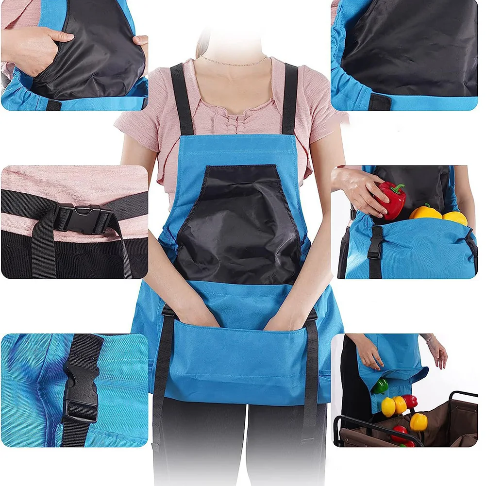 Collapsible Fruit Gathering Bag Fruit Harvesting Apron Oxford Fabric With Adjustable Strap For Gardening Picking Fruit Vegetable 5