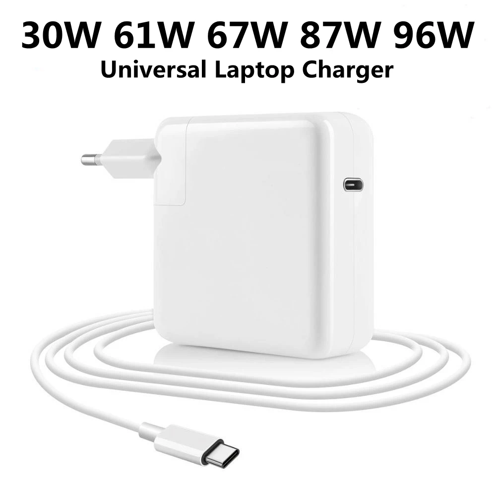 

Original With LOGO 30W 61W 67W 87W 96W 140W USB-C Power Adapter Laptop Notebook Charger For Macbook 12 Air 13 Pro 14 16 M1 M2