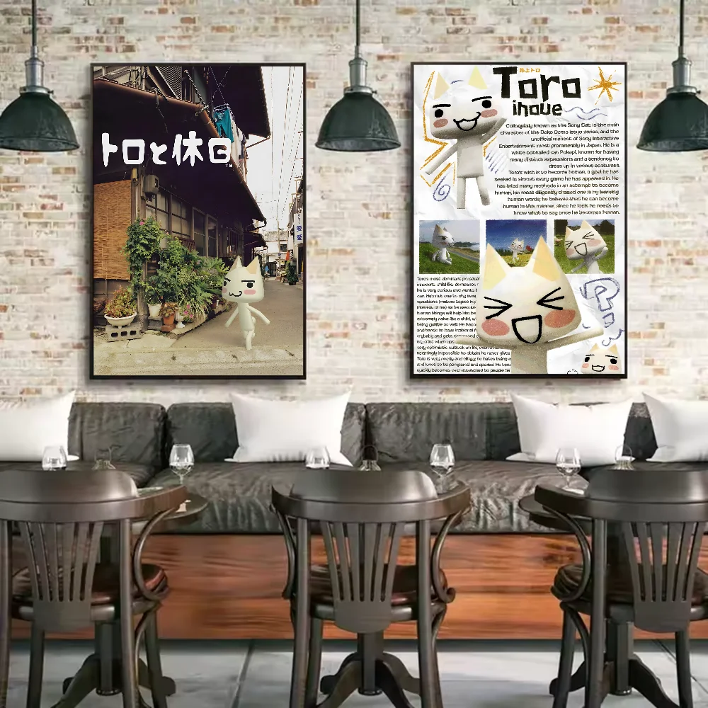 Inoue Toro CUTE Cat Hot Classic Movie Poster HD art sticky wall waterproof home living room bedroom bar aesthetic decoration