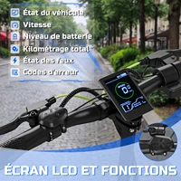 Trottinette électrique pour adultes TODIMART D8, connectée à l'application, 48V 18.2Ah, freins à disque doubles, autonomie de 60-70 km, double suspension avant et arrière, trottinette électrique pliable 3