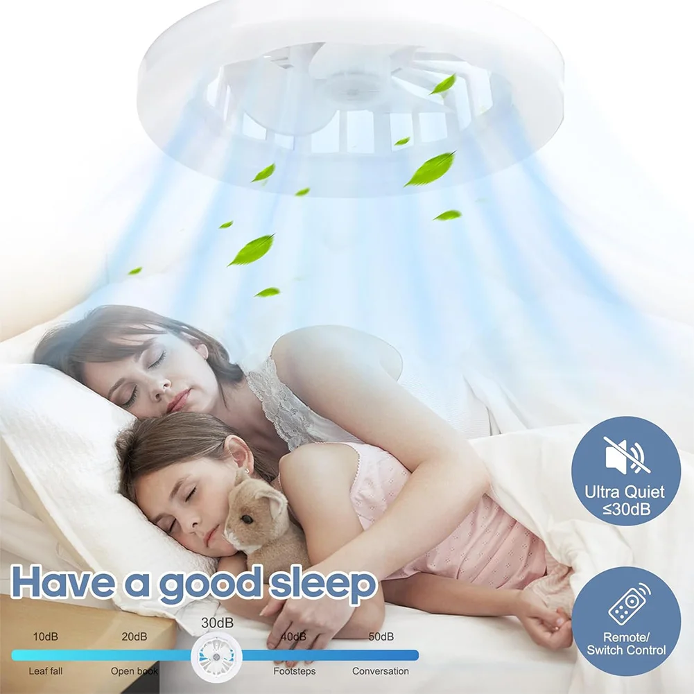 Modern Dimmable Ceiling Fan with Light and Remote Control