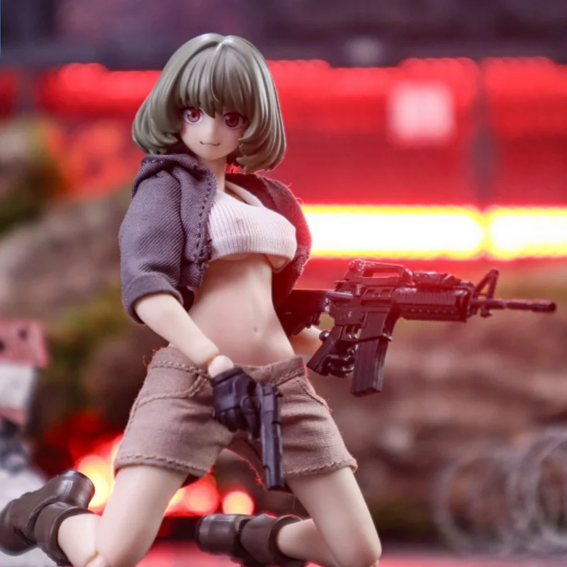 

In Stock Manatee Industry 1/12 Short Hair Anime Girl Ellie Limited Edition Commemorative Kawaii Full Set 6in Battle Female Toys