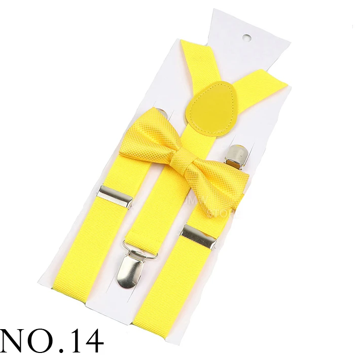 Adjustable Elastic Leather Suspenders Bowtie Set Men Women Baby Blue Braces Straps For Wedding Y-Back Shirt Accessories Gift