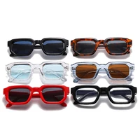 SO & EI mode lunettes de soleil carrées femmes nuances UV400 Vintage bleu thé Punk hommes lunettes de soleil 3