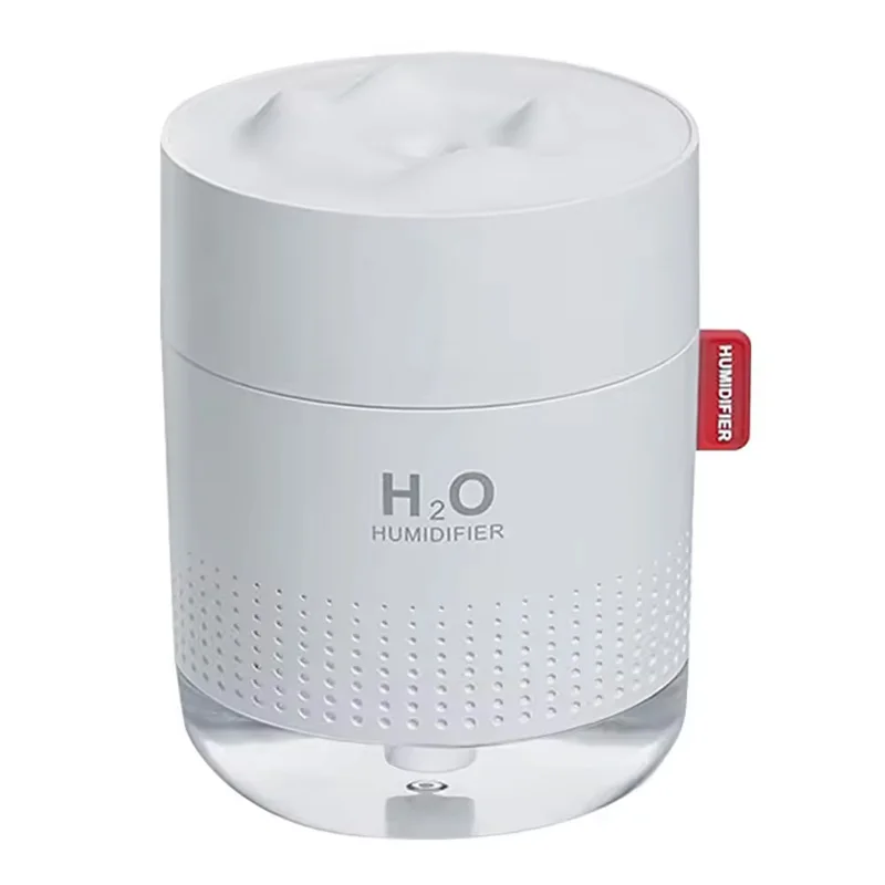 Portable LED Light Mini Humidificador 500ml H2o Spray Cool Mist Double Wet Car Snow Mountain Air Humidifier