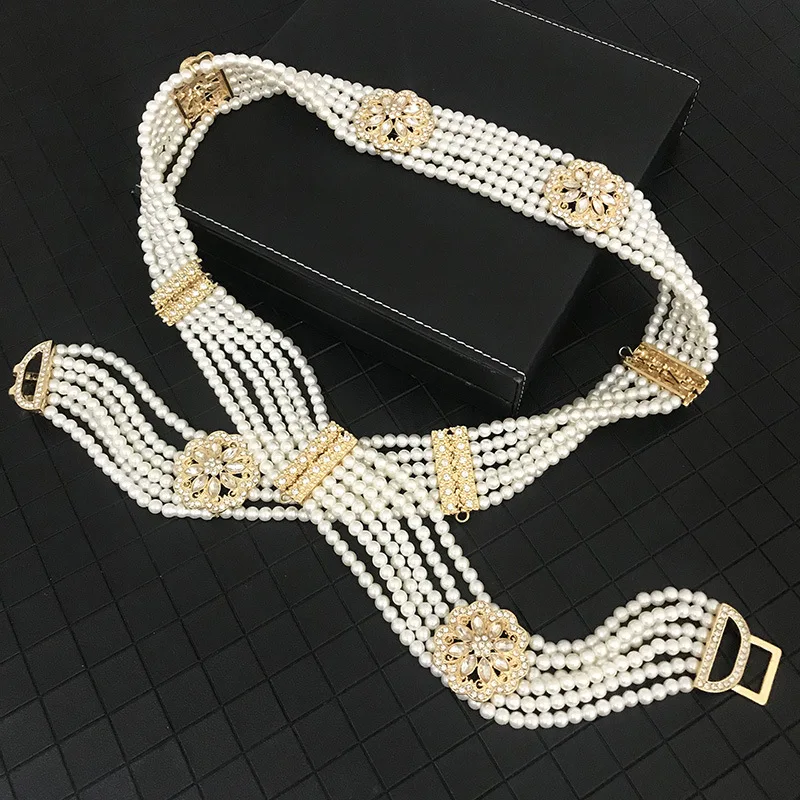 new-unique-pearl-rhinestone-belt-women-fashion-shiny-wide-belts-female-wedding-dress-waistband-brand-design-2024