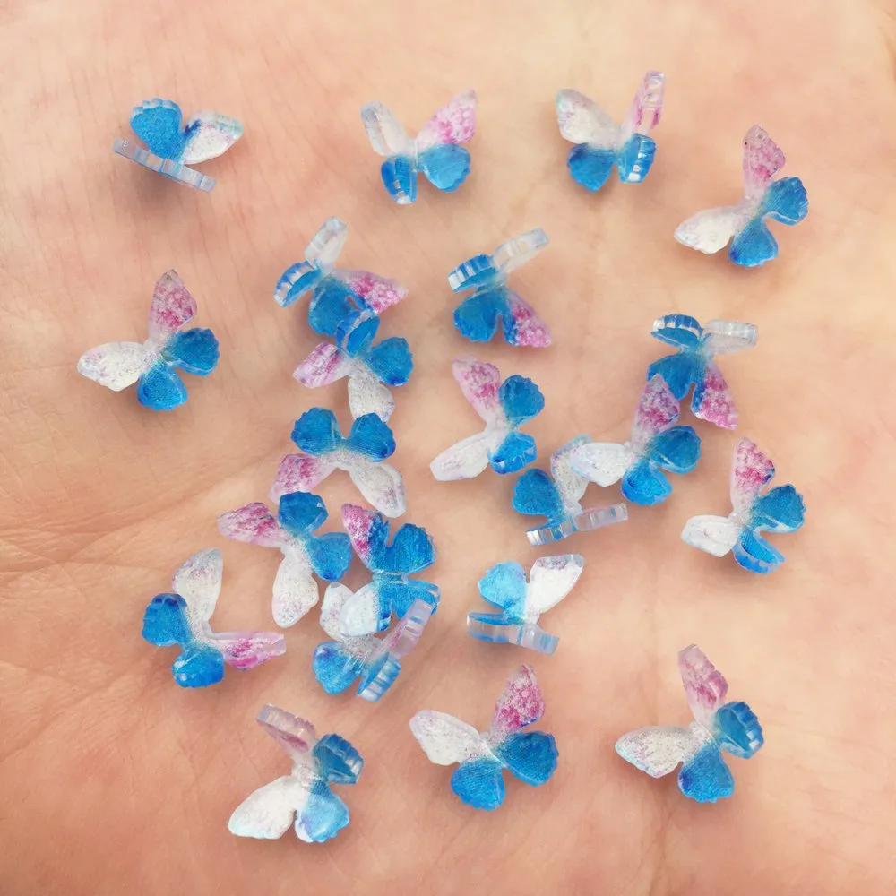 3D Colorful Glitter Mini Wheel Butterfly Nail Art AB Miniature Pattern Applique DIY Manicure Rhinestone Scrapbook Decor Craft ornament crafts miniature ornament resin wedding buttons resin crafts resin ornaments