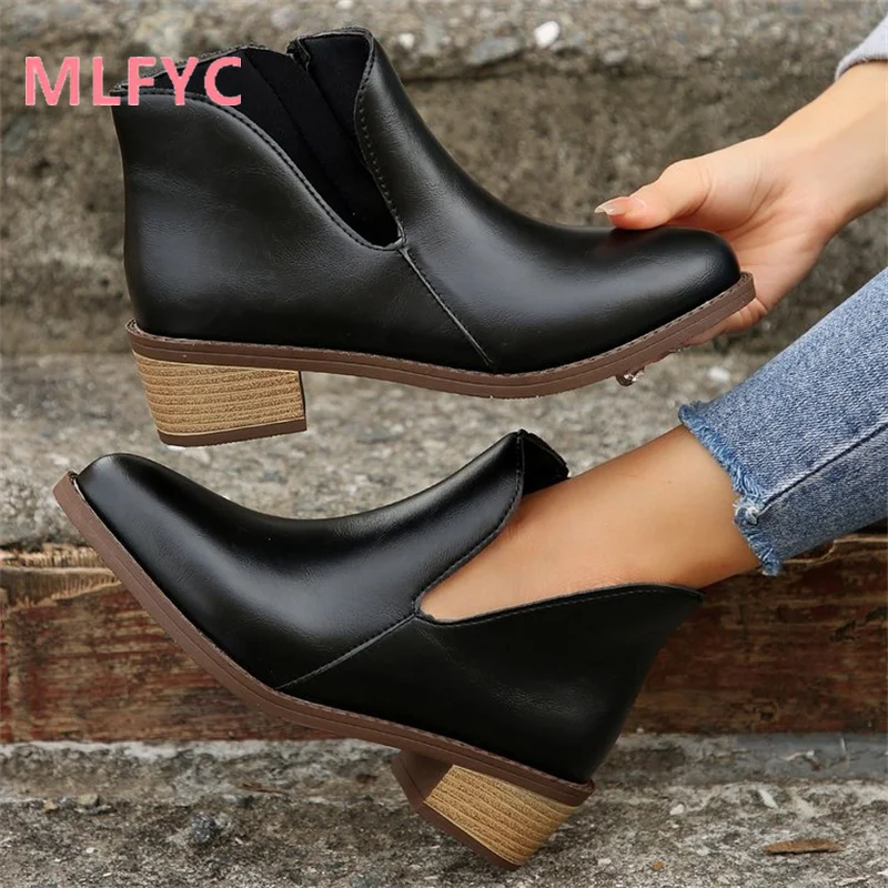 Autumn Winter New Foreign Trade Large Size Single Shoes European American Flat Bottom Side Zipper Women's Casual Single Shoes