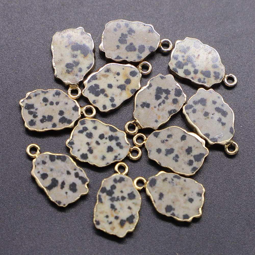 Selling Natural Stone Irregular Geometric Pendants Crystal Agate Quartz Flat Necklace Jewelry Making DIY Earring Accessories