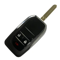 ที่ดีที่สุด KEY Blank Key Shell ดัดแปลงพลิกพับ Remote Key Shell สําหรับ Toyota RAV4 Wish Camry Hiac Corolla Hilux Fortuner 2-4 ปุ่ม 4