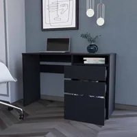 San Diego Computer Desk, One Shelf, Black Wengue Finish 1