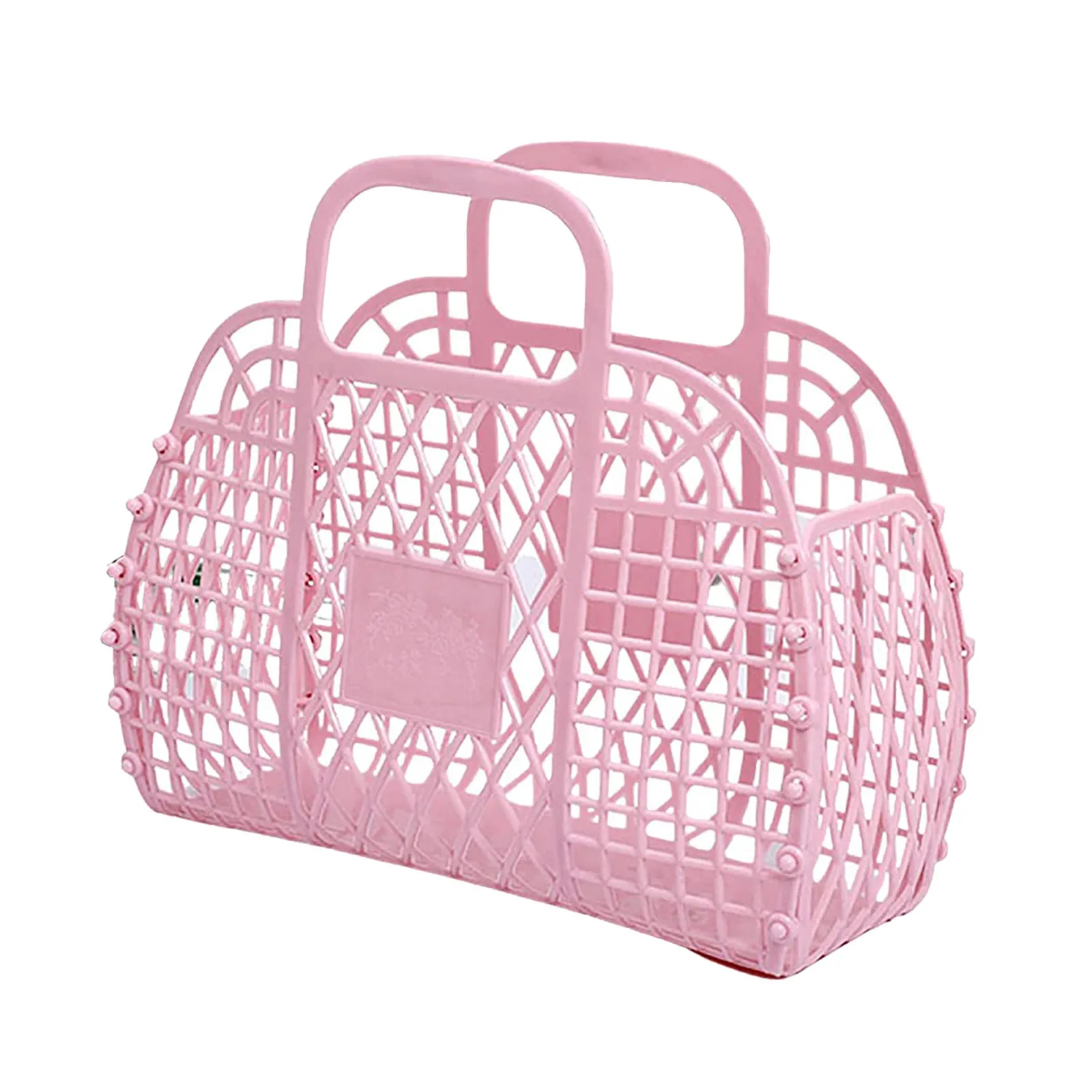 Pink Collapsible Personalized Laundry Tote